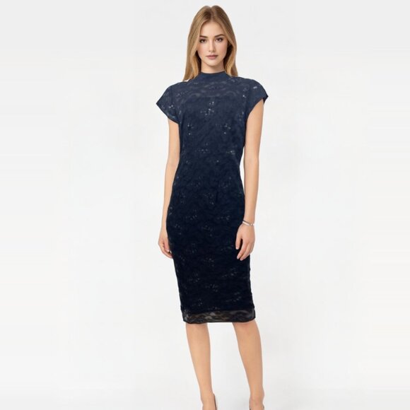 Precis Petite Black Sequin Bodycon Glam Dress Size 10 - Picture 1 of 13
